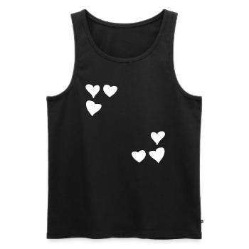 herzen muster rahmen symbol herz liebe - Männer Premium Bio Tank Top - Schwarz - Vorne - Michal (187cm)