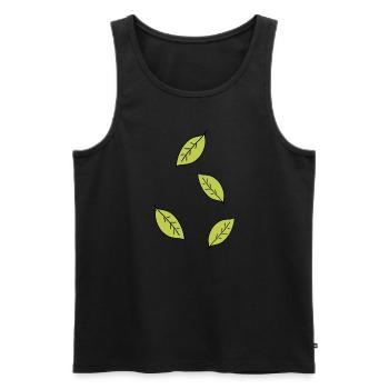 icône à quatre feuilles verte - Débardeur bio Premium Homme - noir - Devant - AI Model Male 178 light (178cm)