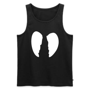 Wings Angel Symbol Shape - Men's Premium Organic Tank Top - black - Front - Michal (187cm)