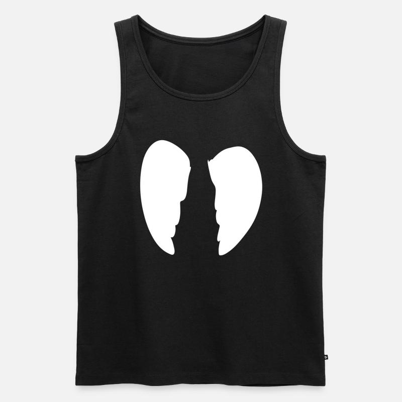 flügel engel symbol form - Männer Premium Bio Tank Top - Schwarz