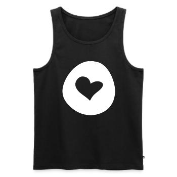herz form kreis symbol liebe - Männer Premium Bio Tank Top - Schwarz - Vorne - Michal (187cm)