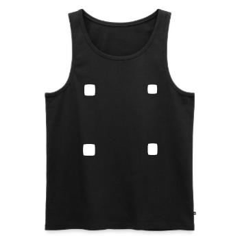 Carré Forme Carrée Icône Quatre - Débardeur bio Premium Homme - noir - Devant - AI Model Male 178 light (178cm)