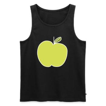 Apple Food Symbol Shape Green - Men's Premium Organic Tank Top - black - Front - AI Model Male 178 light (178cm)