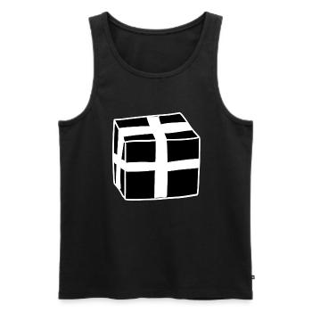 geschenk packung symbol schachtel - Männer Premium Bio Tank Top - Schwarz - Vorne - Michal (187cm)