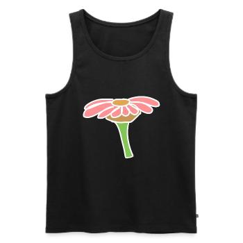 Flower icon page pink plant - Men's Premium Organic Tank Top - black - Front - Michal (187cm)
