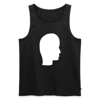 Head Profile People People Page Icon - Men's Premium Organic Tank Top - black - Front - Michal (187cm)