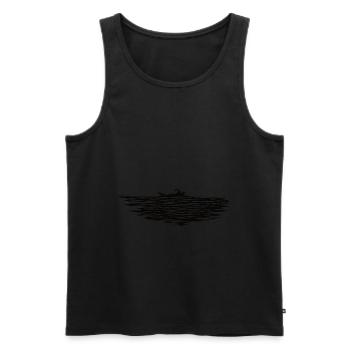 Natation Nageurs Piscine Piscine extérieure Nageur - Débardeur bio Premium Homme - noir - Devant - AI Model Male 178 light (178cm)