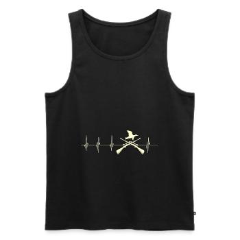 Geschenkidee für die Wasservogeljagd - Männer Premium Bio Tank Top - Schwarz - Vorne - Michal (187cm)