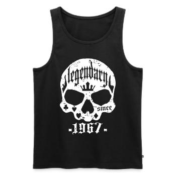 Legendary since 1967 - Männer Premium Bio Tank Top - Schwarz - Vorne - AI Model Male 178 light (178cm)