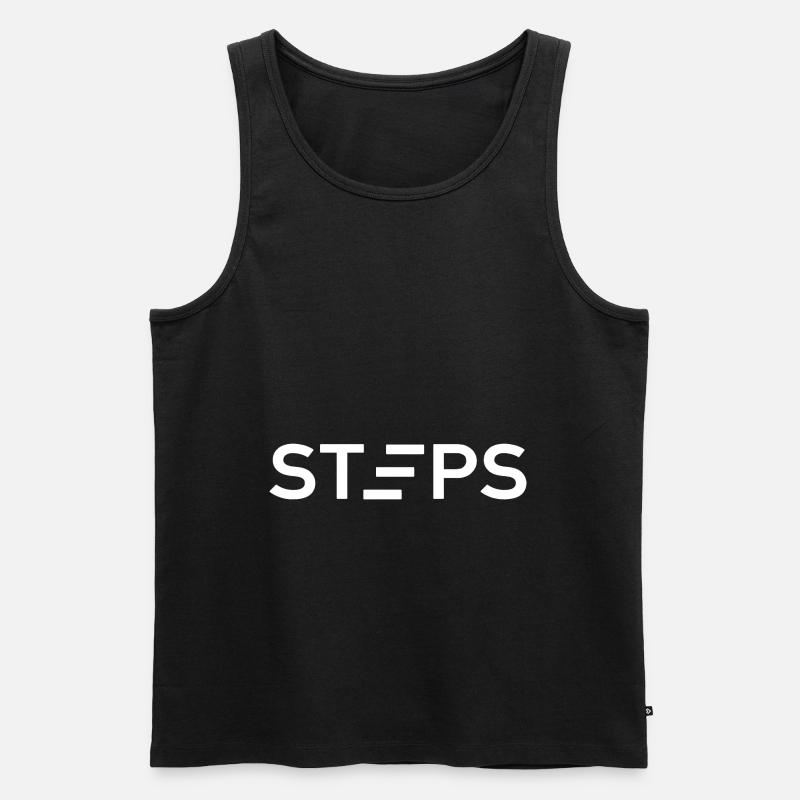Steps - Männer Premium Bio Tank Top - Schwarz