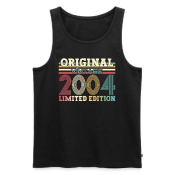 Original 2004 Jahrgang 2004 20. Geburtstag 2004 - Männer Premium Bio Tank Top - Schwarz - Vorne - Michal (187cm)