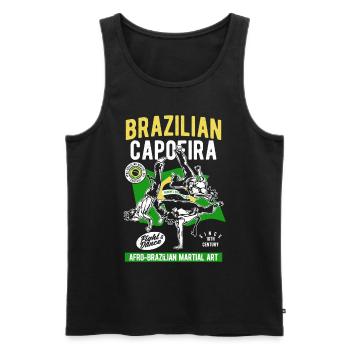 Brazilian Capoeira Afro Art - Männer Premium Bio Tank Top - Schwarz - Vorne - Michal (187cm)