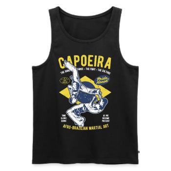 Arts martiaux capoeira arts martiaux brésiliens - Débardeur bio Premium Homme - noir - Devant - Michal (187cm)