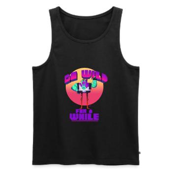 Dreh durch - Männer Premium Bio Tank Top - Schwarz - Vorne - AI Model Male 178 light (178cm)
