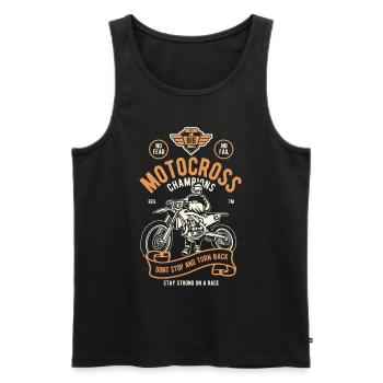 Motocross Champions - Débardeur bio Premium Homme - noir - Devant - Michal (187cm)