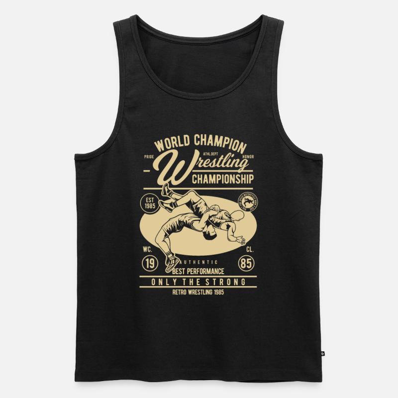 Wrestling Design / Cooles Design - Männer Premium Bio Tank Top - Schwarz