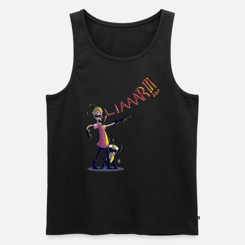 INVADER ZIM |LIAR - Männer Premium Bio Tank Top - Schwarz