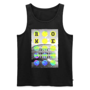 Rom Rome Italien Stadt Skyline Heimat Liebe Urlaub - Männer Premium Bio Tank Top - Schwarz - Vorne - Michal (187cm)
