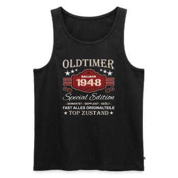 Oldtimer Baujahr 1948 Opa Vintage - Männer Premium Bio Tank Top - Schwarz - Vorne - Michal (187cm)