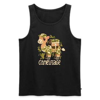 Camelflage - Men's Premium Organic Tank Top - black - Front - Michal (187cm)