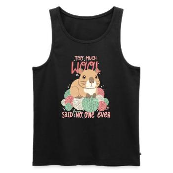 You never have enough wool - Men's Premium Organic Tank Top - black - Front - AI Model Male 178 light (178cm)
