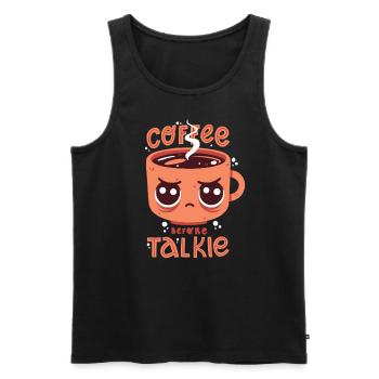 Coffee Lack of sleep Overtiredness Dark circles Tired - Men's Premium Organic Tank Top - black - Front - AI Model Male 178 light (178cm)