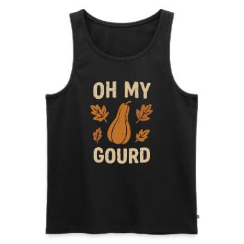 Oh mein Kürbis - Männer Premium Bio Tank Top - Schwarz - Vorne - AI Model Male 178 light (178cm)
