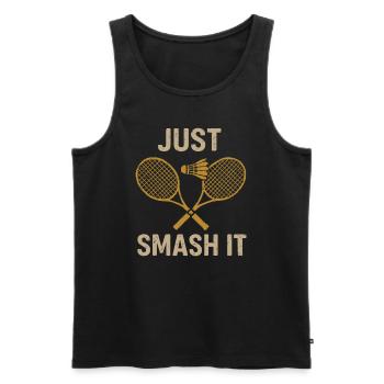 Einfach smashen! - Männer Premium Bio Tank Top - Schwarz - Vorne - Michal (187cm)