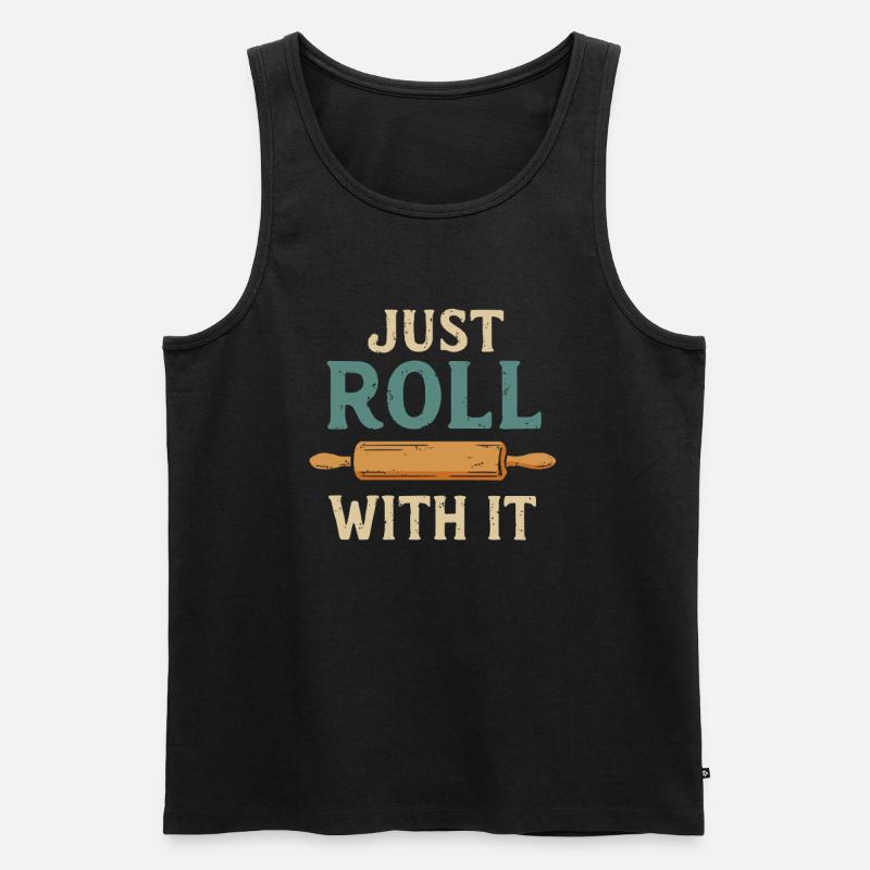 Einfach mitrollen - Männer Premium Bio Tank Top - Schwarz