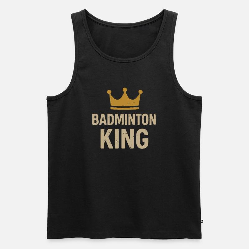 Badminton König - Männer Premium Bio Tank Top - Schwarz