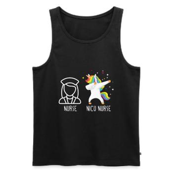 Krankenschwester Einhorn Krankenschwester - Männer Premium Bio Tank Top - Schwarz - Vorne - AI Model Male 178 light (178cm)