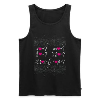 l'amour en mathématiques - Débardeur bio Premium Homme - noir - Devant - Michal (187cm)