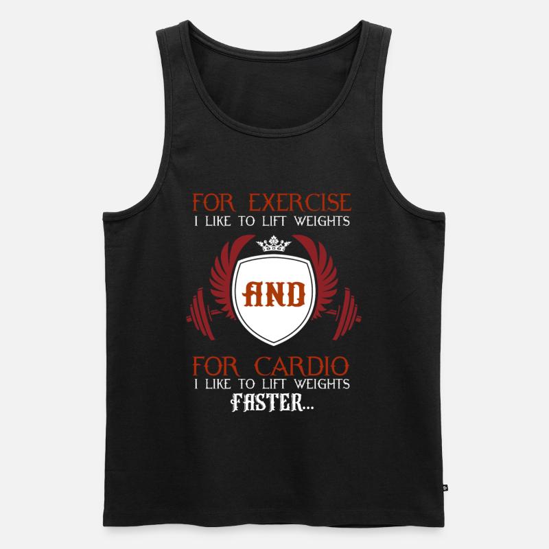 zum Trainieren - Männer Premium Bio Tank Top - Schwarz