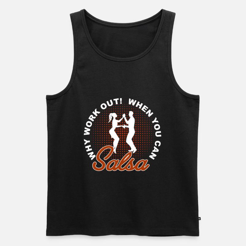 Salsa - Männer Premium Bio Tank Top - Schwarz