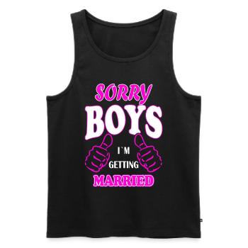 Sorry boys but I marry JGA wedding gift - Men's Premium Organic Tank Top - black - Front - Michal (187cm)
