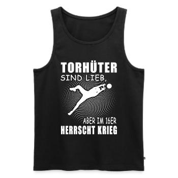 Fussball Torwart Torhüter Sport Sportler Geschenk - Männer Premium Bio Tank Top - Schwarz - Vorne - Michal (187cm)