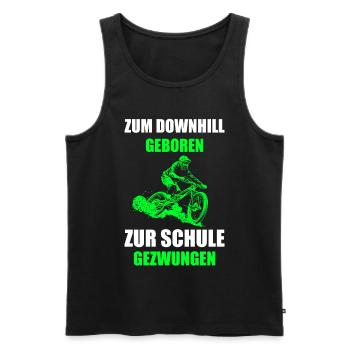 Downhill cooler Spruch Fahrrad Bike Geschenkidee - Männer Premium Bio Tank Top - Schwarz - Vorne - Michal (187cm)