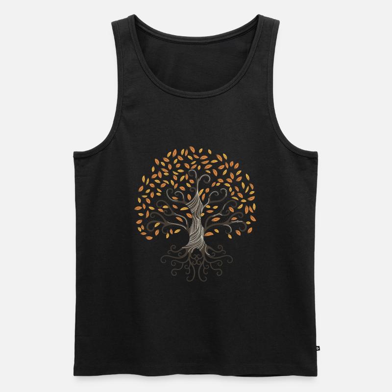 Herbstbaum - Männer Premium Bio Tank Top - undefined