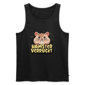 Hamster Verrückt Hamster Goldhamster Hamsterfan - Männer Premium Bio Tank Top - Schwarz - Vorne - AI Model Male 178 light (178cm)