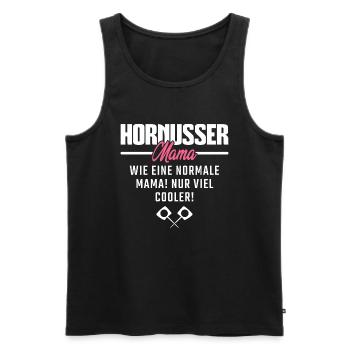 Hornusser Mama - Männer Premium Bio Tank Top - Schwarz - Vorne - Michal (187cm)