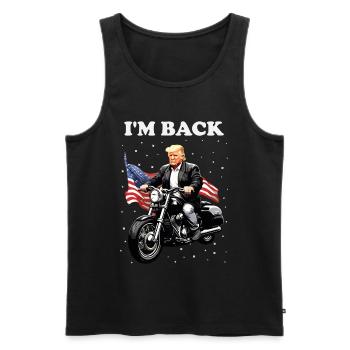 Our president is back for 2024 US election - Men's Premium Organic Tank Top - black - Front - AI Model Male 178 light (178cm)