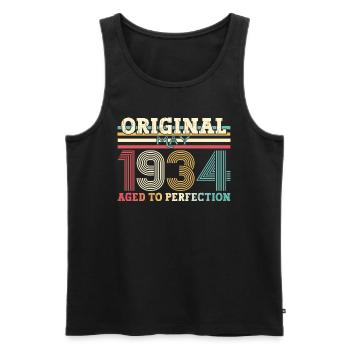 Original May 1934 Vintage 1934 Birthday 1934 - Men's Premium Organic Tank Top - black - Front - AI Model Male 178 light (178cm)