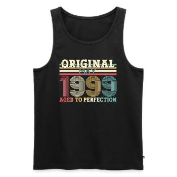 Original Mai 1999 Jahrgang 1999 Geburtstag 1999 - Männer Premium Bio Tank Top - Schwarz - Vorne - Michal (187cm)