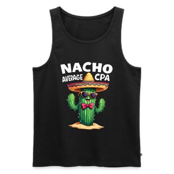 Nicht nur ein gewöhnlicher Steuerberater, Kaktus - Männer Premium Bio Tank Top - Schwarz - Vorne - AI Model Male 178 light (178cm)