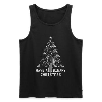 Sapin de Noël inspiré de la technologie pour les geeks - Débardeur bio Premium Homme - noir - Devant - Michal (187cm)