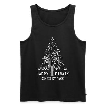 Sapin de Noël inspiré de la technologie pour les geeks - Débardeur bio Premium Homme - noir - Devant - Michal (187cm)