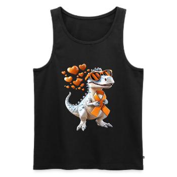 Multiple Sclerosis Awareness Support - Men's Premium Organic Tank Top - black - Front - AI Model Male 178 light (178cm)