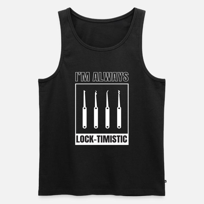Lock-Timistic Lockpicking Lockpicker - Männer Premium Bio Tank Top - Schwarz