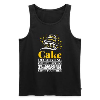 Cake Decorating Backen Kuchen Cupcake - Männer Premium Bio Tank Top - Schwarz - Vorne - AI Model Male 178 light (178cm)