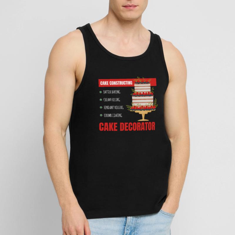 Cake Constructing Baking Cake Cupcake Men's Premium Organic Tank Top